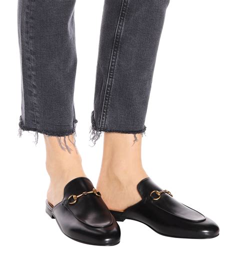 gucci slipper plateau|Women's Princetown slipper in black GG leather .